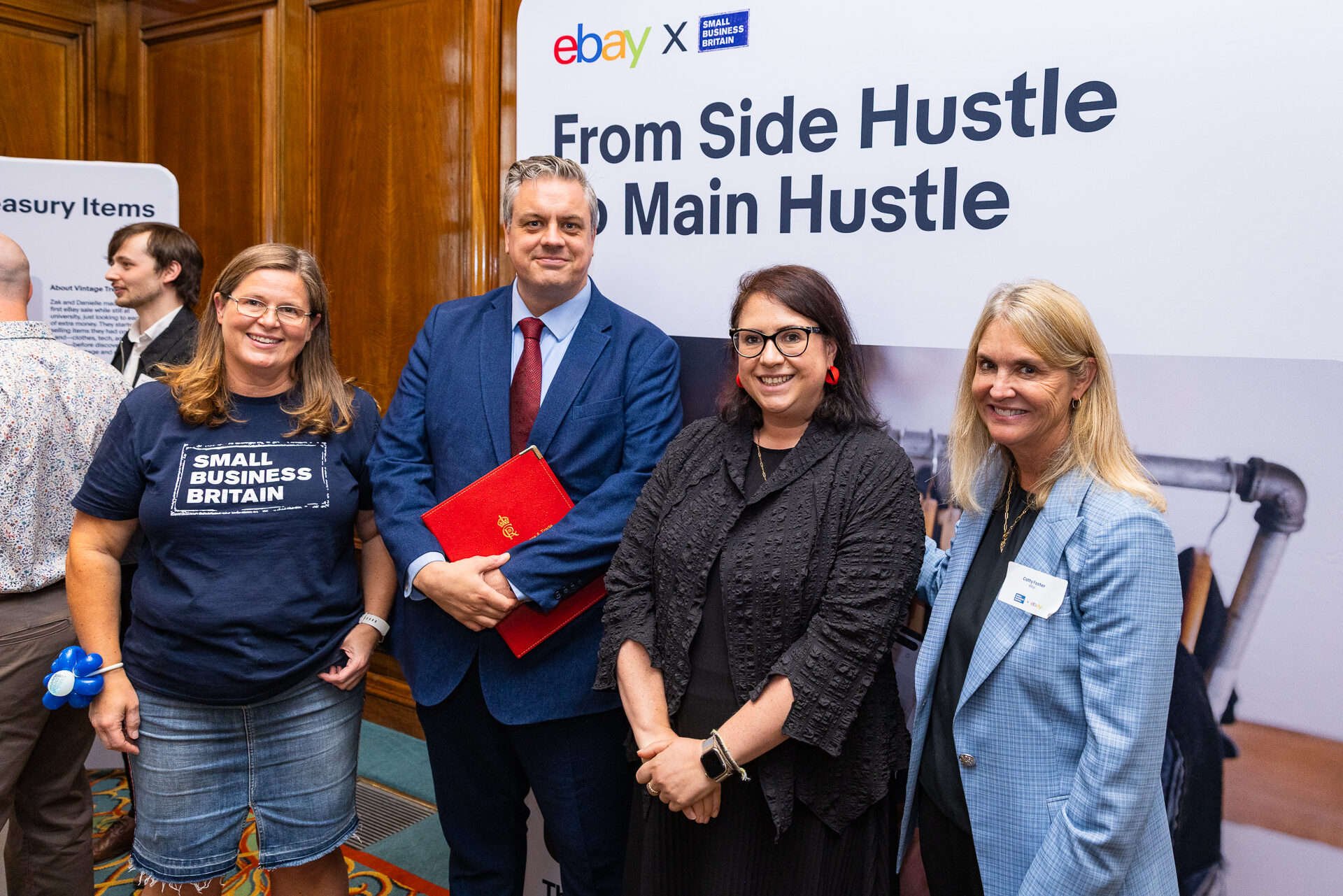 Small Business Britain team with Blair at the Side Hustle to Main Hustle launch